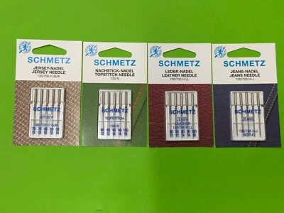 20 Nähmaschinen Nadeln SCHMETZ Nadel 130 Start Set,Leder,Jersey,Jeans,Topstetch - Bild 1 von 4