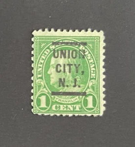 Union City, New Jersey Type L-1E Precancel - 1 cent Franklin - U.S. #632 - NJ - Picture 1 of 1