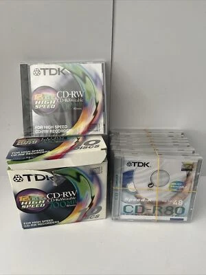 20x TDK CDs / 10x R80 700MB 80Min 48x Speed & 10x CD-RW 700 Recordable Disks - Image 1 of 4