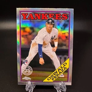 2023 Topps Chrome Oswald Peraza Rookie 1988 Topps Baseball #88BC-16 NY Yankees - Picture 1 of 2