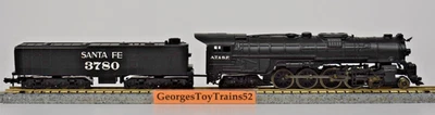 BACHMANN N GA 1:160 #3780 ATSF SANTA FE 4-8-4 NORTHERN STEAM LOCO W/LIGHT DC - Image 1 of 4