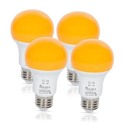  LED Bug Non-Attracting Yellow Bulb 6W 40W Yellow Light Orange Cover - Image 1 of 4