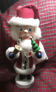 Deutscher Weihnachtsmann Nussknacker Echt ERZGEBIRG Neupreis 110,00 $ 13" hoch - Bild 1 von 9