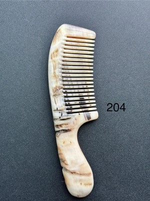 HALLAZGO RARO - Peine de cuerno de oveja natural antiestático local 100 % hecho a mano aspecto natural Foto 1 de 2
