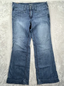 Ariat Jeans Womens 34R Blue Denim Trouser Mid Rise Bluebell Western Pants - Picture 1 of 9