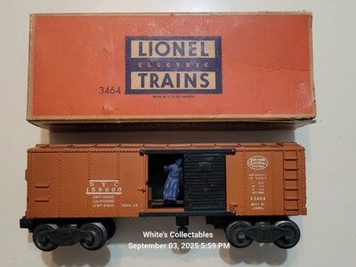 Lionel X-3464 NYC 159000 Operating Boxcar O & O-27 Gauge Postwar  w/original box - Image 1 of 4