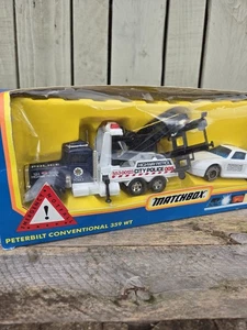 Vintage Matchbox Peterbilt Conventional 359 WT Police Pick Up Porsche Car Boxed - Picture 1 of 8