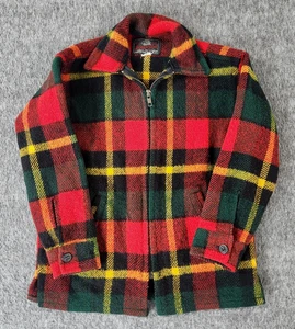 Vintage Johnson Woolen Mills Jacke Jugend 12 Jac Hemd kariert Wolle Jagd 70er Kinder - Bild 1 von 18