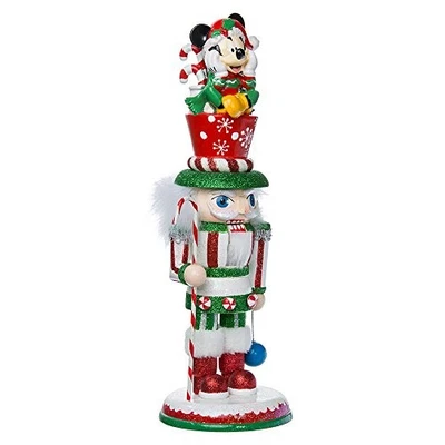 Hollywood Disney Mickey Mouse Wearing Sweater Wooden Christmas Nutcracker 14 In - Image 1 of 4