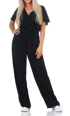 JDY Damen Jumpsuit Overall Einteiler lange Hose Hosenanzug Stoffhose JDYStarr - Bild 1 von 3
