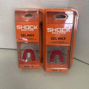 Shock Doctor Gel Max Mouth Guard Heavy Duty Protection Youth 10+ (2 Pack) Red - Picture 1 of 2
