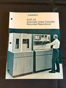 Ampex ACR-25 Automatic Video Cassette Recorder Reproducer 1972 Brochure Booklet - Imagen 1 de 4