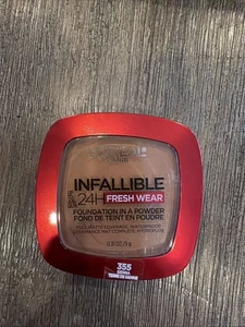 L'oreal Paris Infallible 24 ore fondotinta fresco in polvere 355 Siena MK01 - Foto 1 di 4