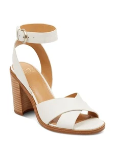 MARC FISHER Womens Beige Lorla Round Toe Block Heel Sandals 7 M - Picture 1 of 8