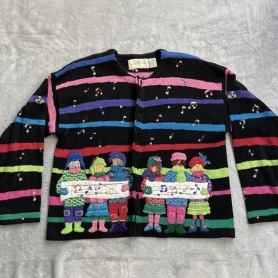 Opciones de Diseño Cárdigan Navidad Suéter Mediano Villancicos Philip Jane Gordon Foto 1 de 4