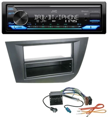 JVC Bluetooth DAB USB MP3 Autoradio für Seat Leon (ab 05) - schwarz - Bild 1 von 4