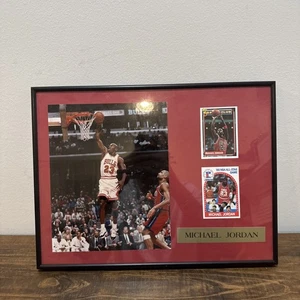 Michael Jordan Chicago Bulls Framed Wall Plaque, 8x10 Photo & Basketball Cards - Picture 1 of 6
