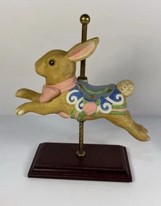 Adorable Avon 1996 Porcelana Carrusel Animal Colección "Conejo" Estatuilla Decoración - Imagen 1 de 12