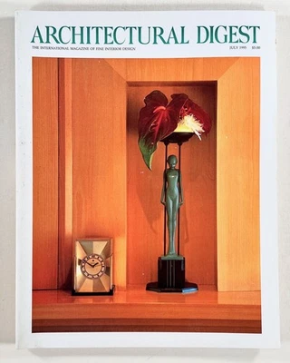 1995 Jul ARCHITECTURAL DIGEST Frank Lloyd Wright in LA MANHATTAN WOOD MODERNISM — 第 1/4 张图片