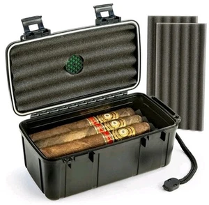 Mrs. Brog 15 Cigar Humidor Airtight & Durable Waterproof Travel Humidor Case - Picture 1 of 2