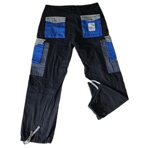 The Hundreds Color Block Cargo Pants Joggers Skater Men’s 30 Black Blue Retro - Picture 1 of 8