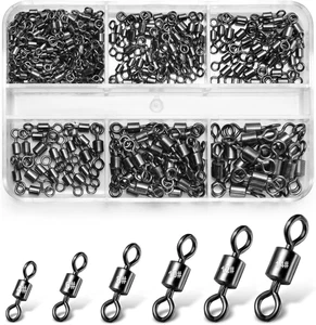 200/300 Pezzi Pesca Girelle 4# 6# 8# 10# 12# 14# Girelle Da Pesca Girella per Tr - Foto 1 di 12