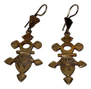 Handcrafted African Tuareg Berber  Cross Earrings Ethnic Tribal Jewelry africa - Picture 1 of 3