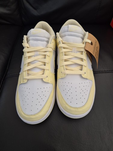 Nike Dunk Low Gold White Bl Yellow UK taglia 8 5 nuove con etichette.