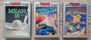 3 Giochi Atari 7800 Fatal Run - Wrestle Mania - Mean 18 - Foto 1 di 13