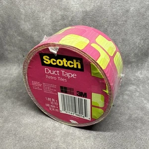 Scotch Duct Tape Retro Tiles 1.88 in x 10 yd Multi Purpose Durable 910 PTL C - Picture 1 of 5