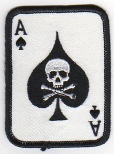 AS OF SPADES ARMY AIRSOFT INSIGNIA MILITARY IRON ON GLUE PATCHES PATCH EMBROIDED - Picture 1 of 1