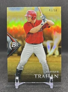 Bowman Platinum Stryker Trahan Prospect 2014 refractor de oro/50 Diamondbacks SP - Imagen 1 de 3