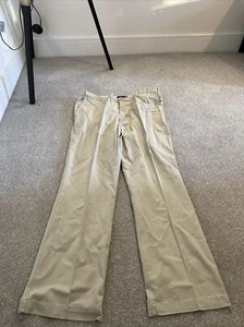 Mens M&S Blue Harbour Size W44 L33 Beige Casual Cotton Chino Trousers - Picture 1 of 6