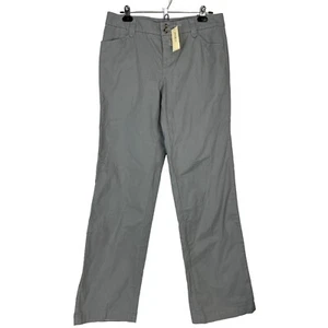 NWT Eddie Bauer Women's 10L 10 LONG Blakely Chino Pant Gray Cotton Pants - Picture 1 of 7