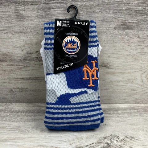 New York Mets Camouflage Crew Socks Athletic Fit Women Sz 3-8 Youth 1-6 PKWY Cover