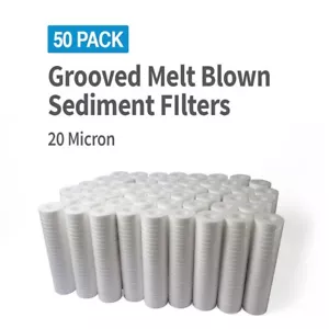 Grooved Melt-blown Sediment Water Filter Cartridge 2.5x10" 20 Micron 50 pack - Picture 1 of 2