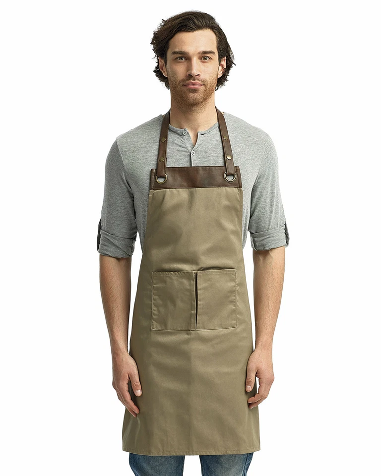 Artisan Collection by Reprime Polyester/Cotton Espresso Bib Apron RP123 One Size - Image 1 of 1