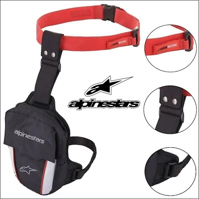 Alpinestars Access Waterproof Motorcycle Leg Bag Thigh Red Pack Adjustable