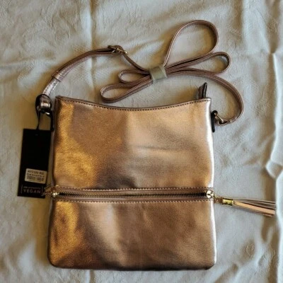 Cartera/bolso de mano Deluxity Los Angeles en rosa metálico  Foto 1 de 3