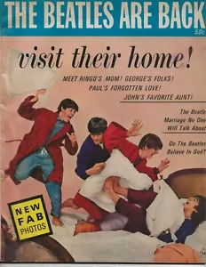 THE BEATLES ARE BACK / CLASSIC 1964 BEATLE MAG SEEN IN COUNTLESS BEATLE BOOKS! - Afbeelding 1 van 13