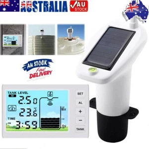 Wireless Ultrasonic Water Level Indicator Gauge Temperature Sensor Time Display - Picture 1 of 13