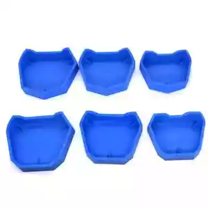 Dental Lab Model Former Base Molds Set Blue - 6 pcs/Set Silicone Tray Base - Picture 1 of 10