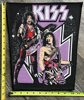 KISS BACK PATCH Lick It Up Concert Tour Gene Paul 12.5x14.25 UNUSED Vintage Kiss - Image 1 of 2