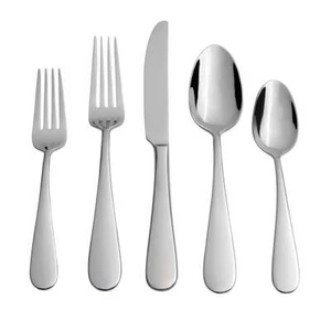 40-Piece Silverware Set with Caddy Service for 8 Dinner Knives Forks Spoons Home - Picture 1 of 11