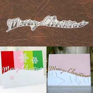 Merry Christmas Script Sloping Border Cutting Die - Picture 1 of 4