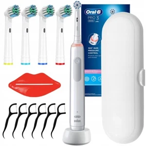 NUEVO Oral B Cepillo de dientes eléctrico Pro 3 3000 Sensitive Clean White Set - Imagen 1 de 6