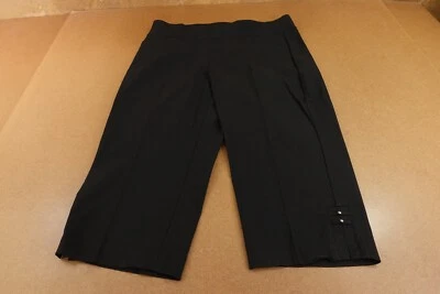 Hearts of Palm Womens Size 22W Black Pull On Straight Leg Capri Pants NWT - Image 1 of 4