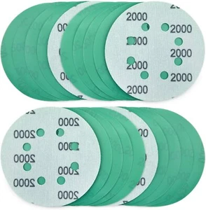 100x 5 pulgadas disco de lijado seco húmedo 2000 gancho de arena bucle lijadora orbital papel lijadora orbital de 8 orificios - Imagen 1 de 8