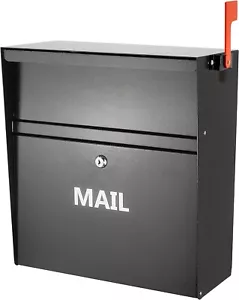 Rainproof Wall Mount Mailbox with Outgoing Mail Flag and Holder - Rainproof - Picture 1 of 9