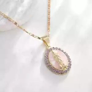 New Religious Catholic Virgin Mary Pendant Necklace Jewelry Gift Idea - Picture 1 of 6